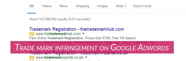 Trademark infringement on Google Adwords