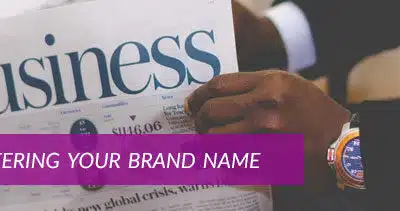 Registering your brand name